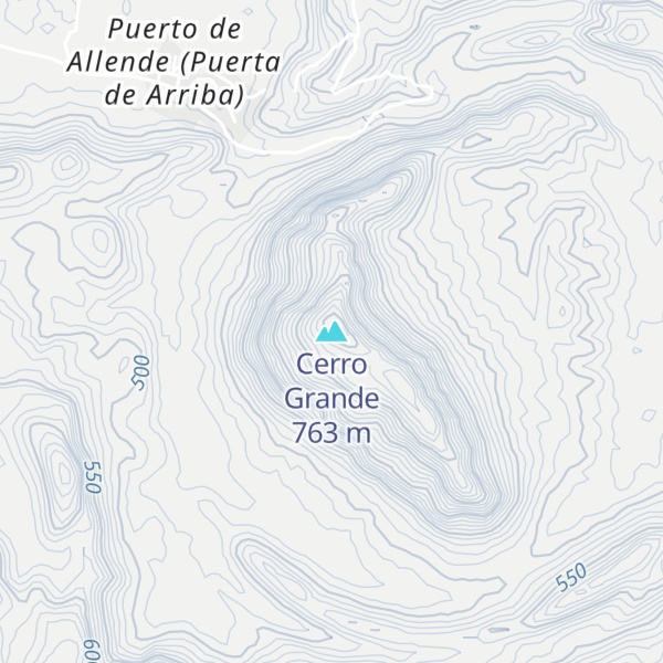 Map of Cerro Grande