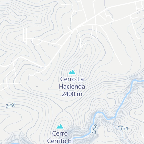 Map of Cerro La Hacienda