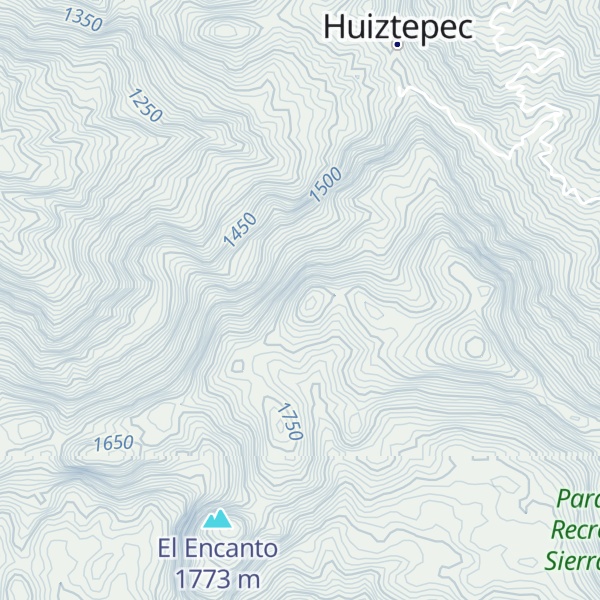 Map of Cerro Huiztepec