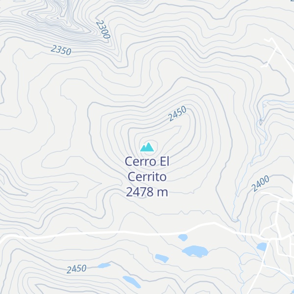 Map of Cerro El Cerrito