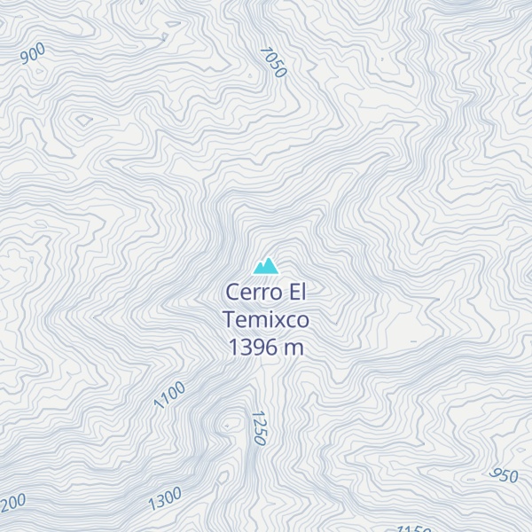 Map of Cerro El Temixco