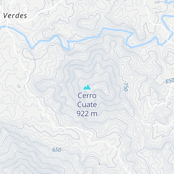 Map of Cerro Cuate