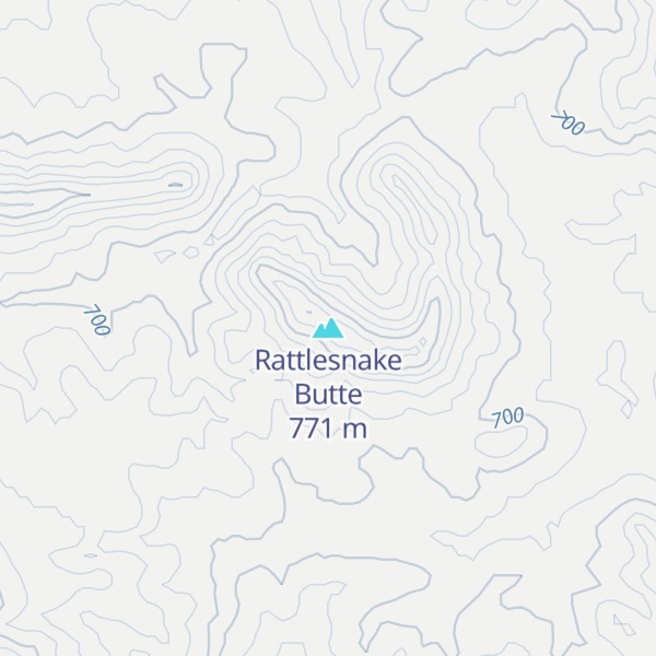 Map of Rattlesnake Butte