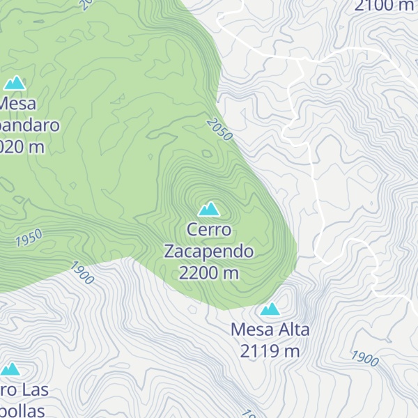 Map of Cerro Zacapendo