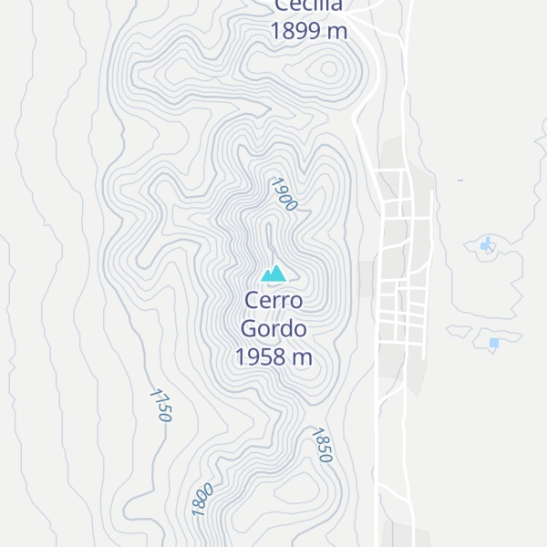Map of Cerro Gordo
