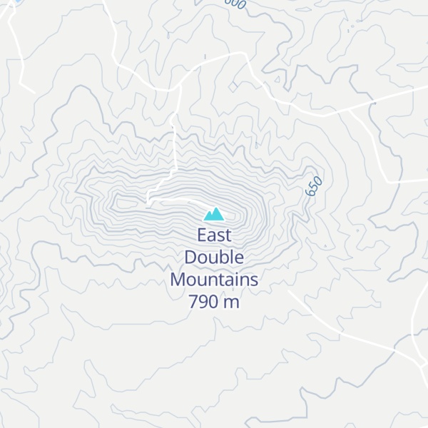 Map of East Double Mountains