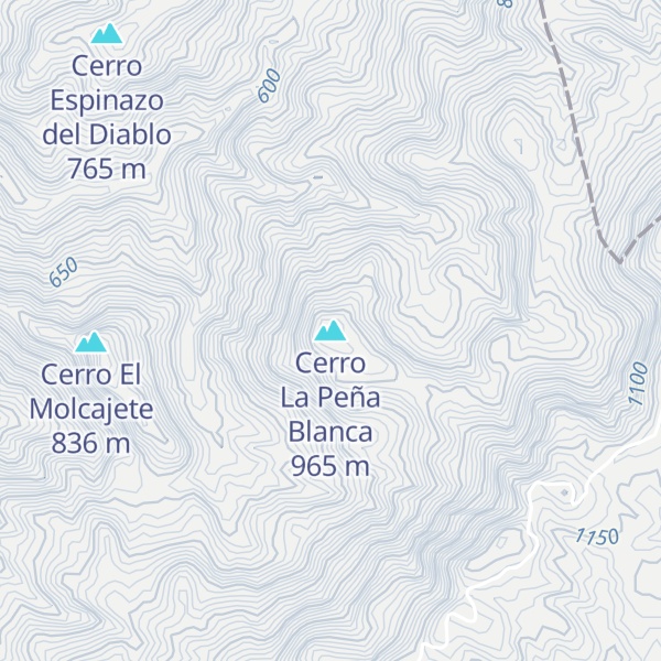 Map of Cerro La Peña Blanca
