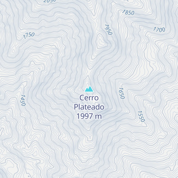 Map of Cerro Plateado