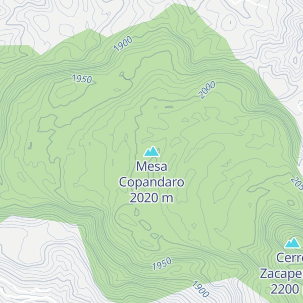 Map of Mesa Copandaro