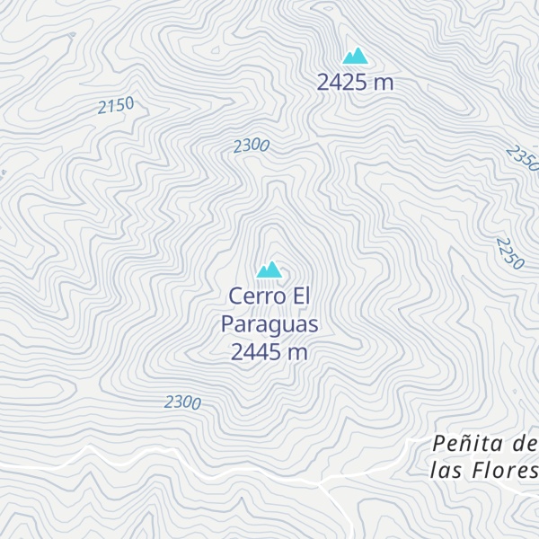 Map of Cerro El Paraguas
