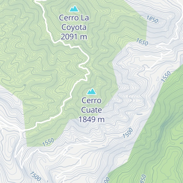 Map of Cerro Cuate