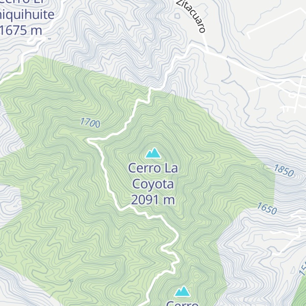 Map of Cerro La Coyota