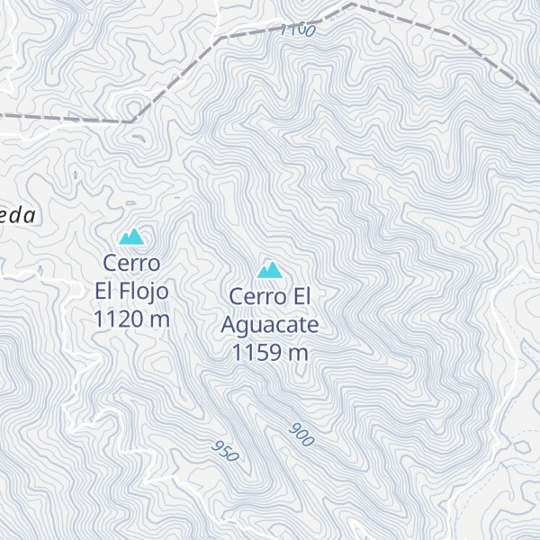 Map of Cerro El Aguacate