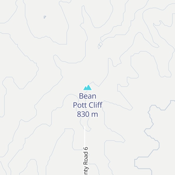 Map of Bean Pott Cliff