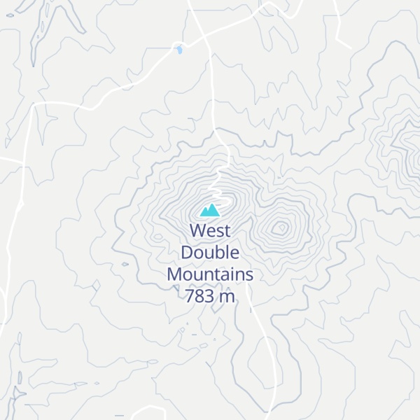Map of West Double Mountains