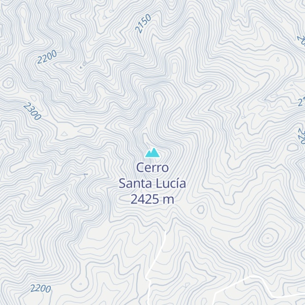 Map of Cerro Santa Lucía