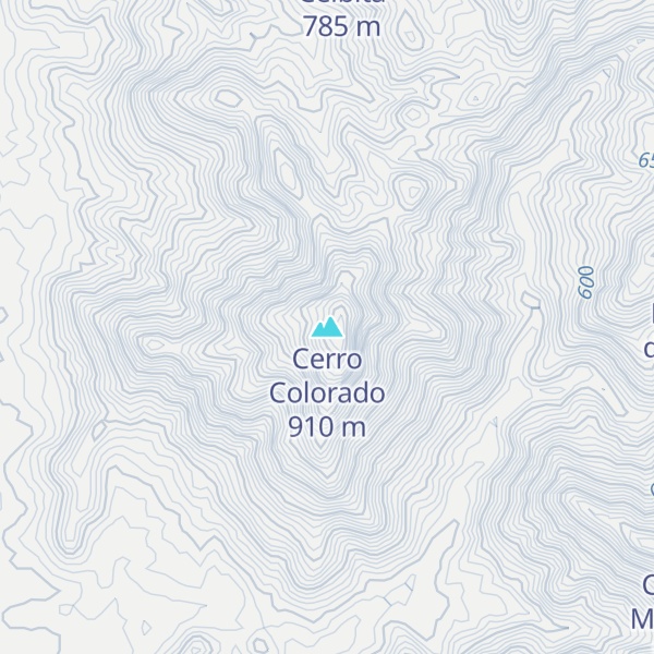 Map of Cerro Colorado