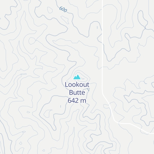 Map of Lookout Butte