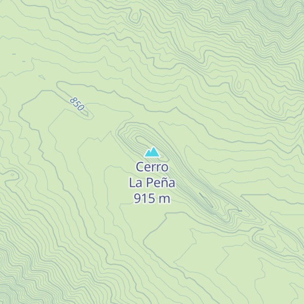 Map of Cerro La Peña