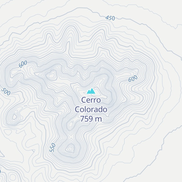Map of Cerro Colorado