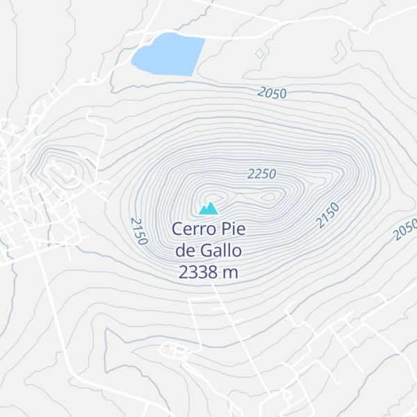 Map of Cerro Pie de Gallo