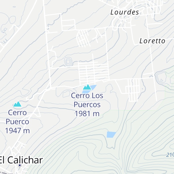 Map of Cerro Los Puercos