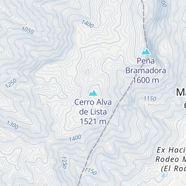 Map of Cerro Alva de Lista
