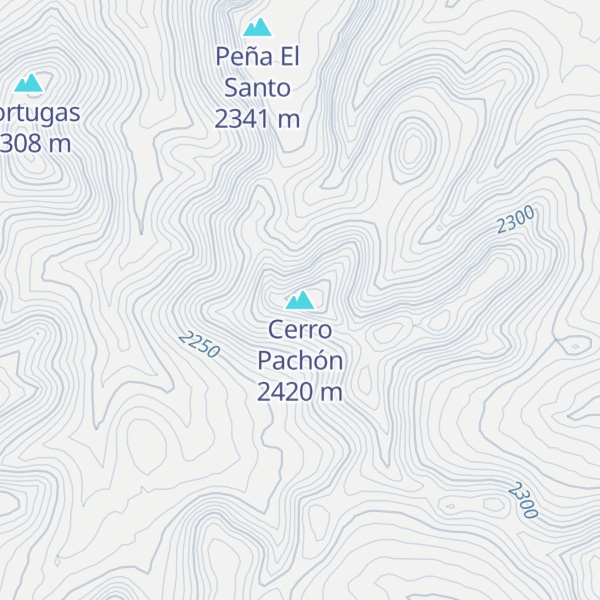 Map of Cerro Pachón