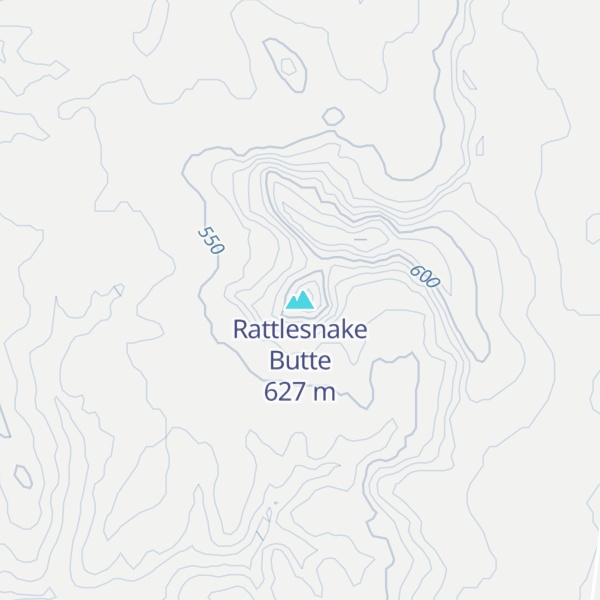 Map of Rattlesnake Butte