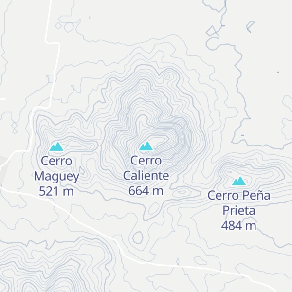 Map of Cerro Caliente