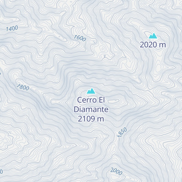 Map of Cerro El Diamante