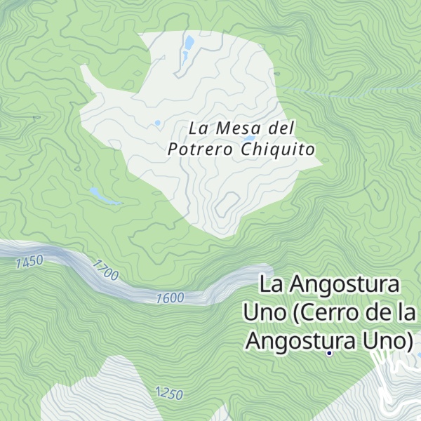 Map of Mesa Potrero Chiquito