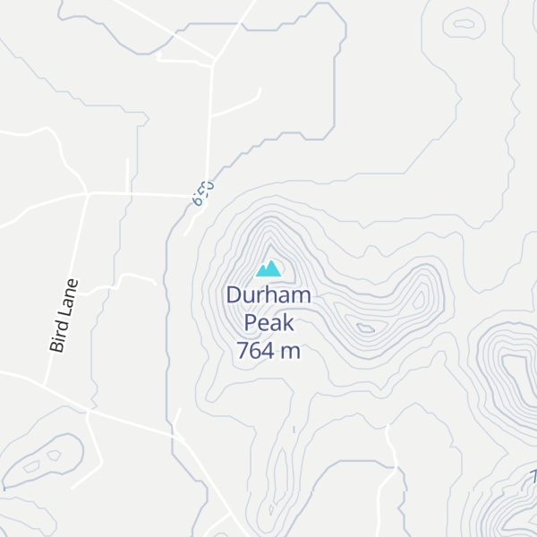 Map of Durham Peak