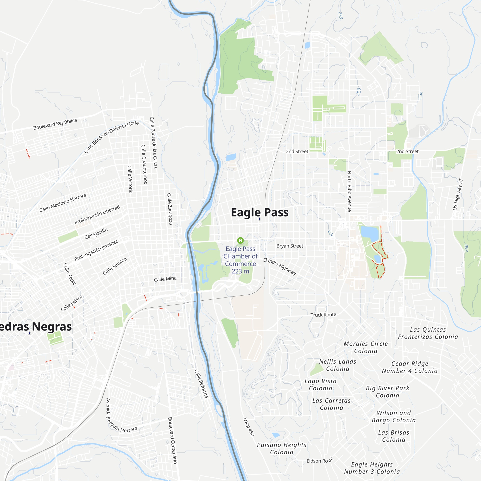 Eagle Pass CHamber of Commerce map