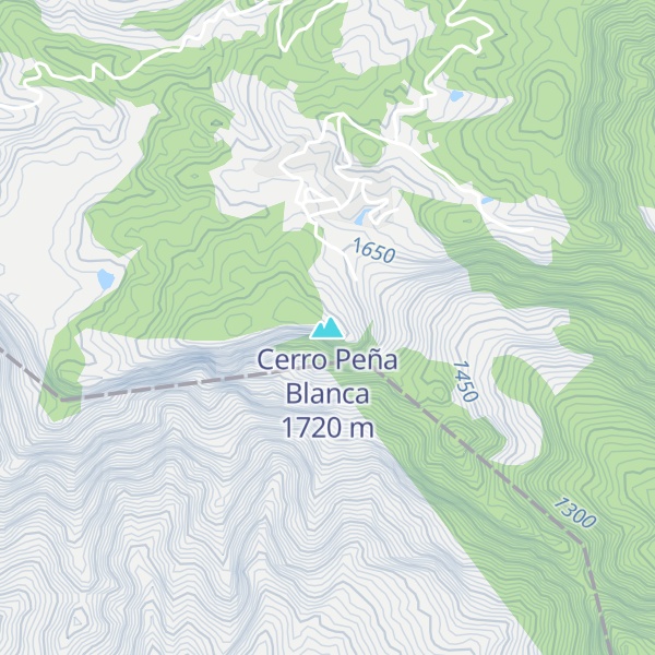 Map of Cerro Peña Blanca