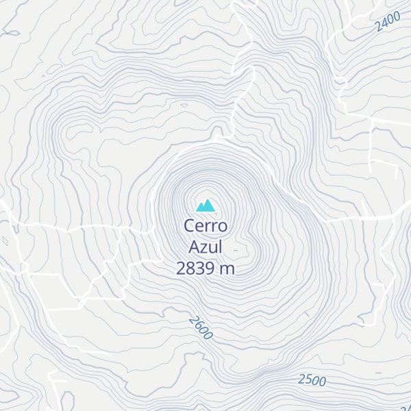 Map of Cerro Azul