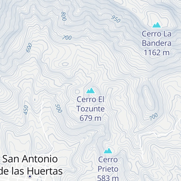 Map of Cerro El Tozunte