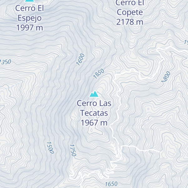 Map of Cerro Las Tecatas