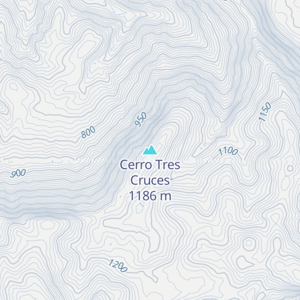 Map of Cerro Tres Cruces