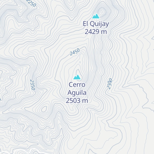 Map of Cerro Aguila