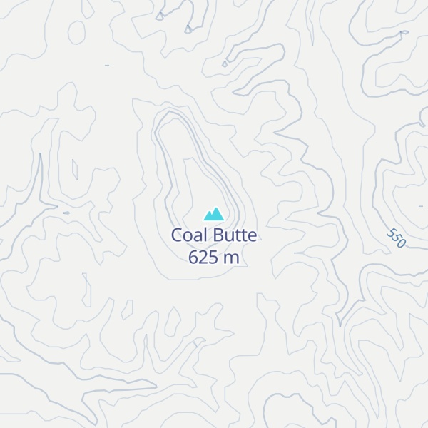 Map of Coal Butte
