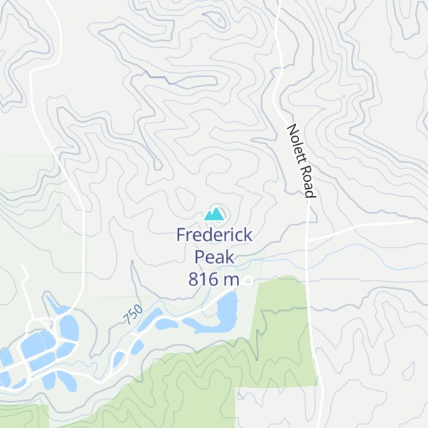 Map of Frederick Peak