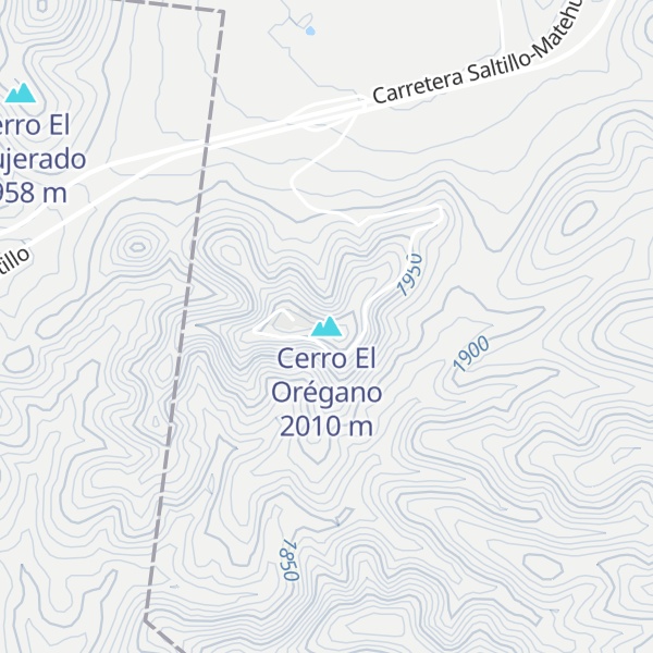 Map of Cerro El Orégano