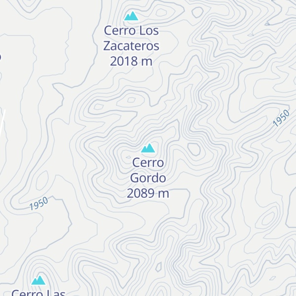 Map of Cerro Gordo