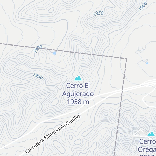 Map of Cerro El Agujerado