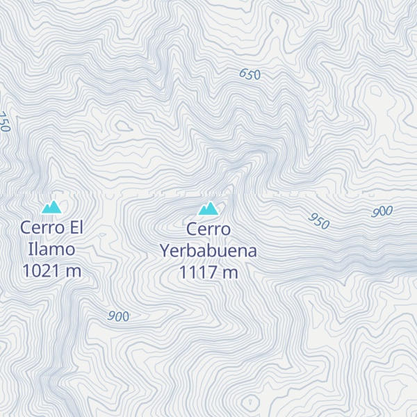 Map of Cerro Yerbabuena