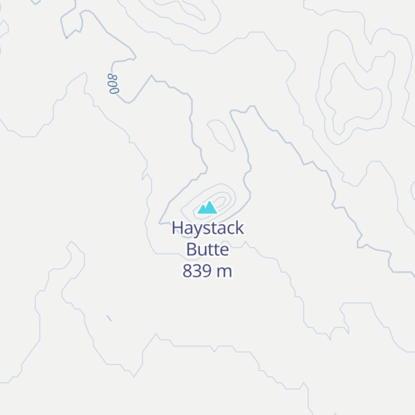 Map of Haystack Butte