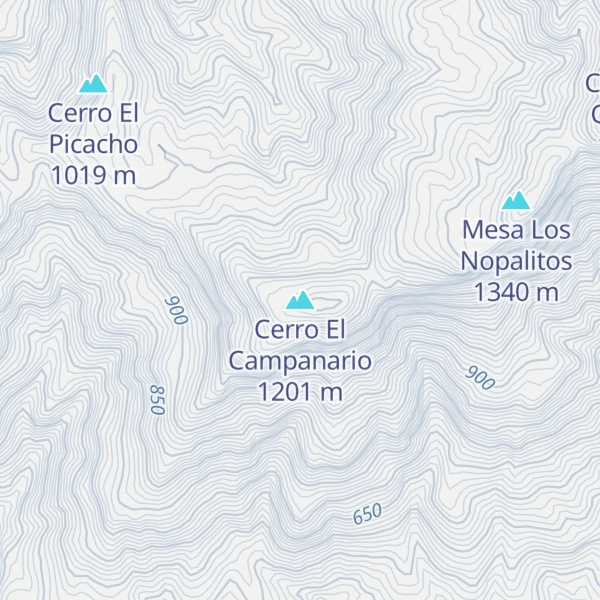 Map of Cerro El Campanario