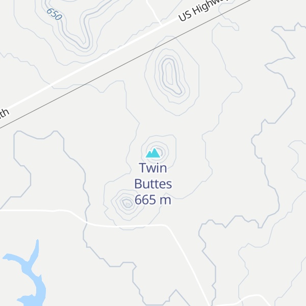 Map of Twin Buttes
