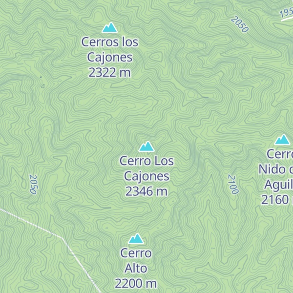 Map of Cerro Los Cajones